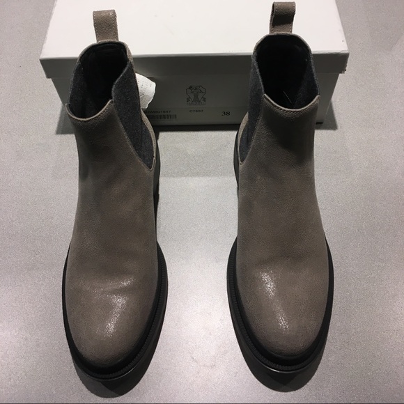 Brunello Cucinelli Platform Leather Boot sz 38 NIB - Picture 6 of 8